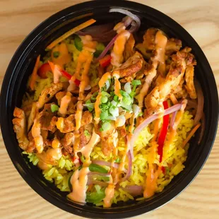 Curry Rice &amp; Chicken w/ Spicy Mayo Sauce