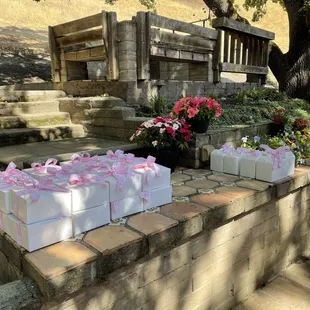 Sweet box lunches for a baby girl baby shower.