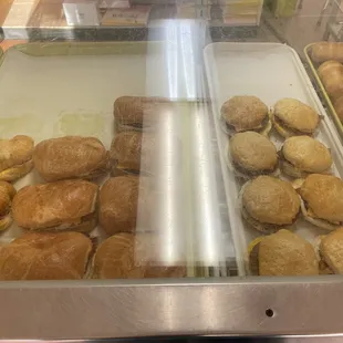 biscuits and croissant sandwiches