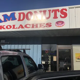  the front of the shop