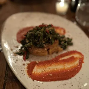 a plate of food on a table