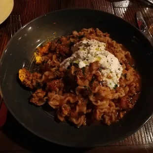 Pasta with pork ragu