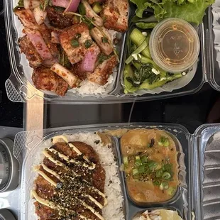 Pork Tonkatsu and Roast Pork Larb