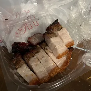 Crispy moist pork belly