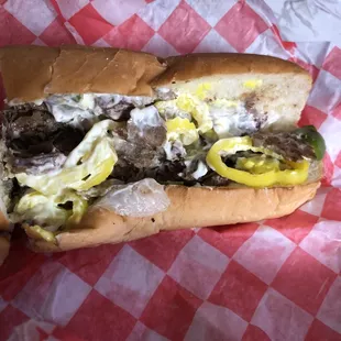 a close up of a sandwich