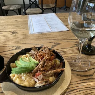 Mac and cheese with special house pulled pork