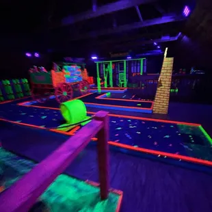 Themed Black Light mini golf.