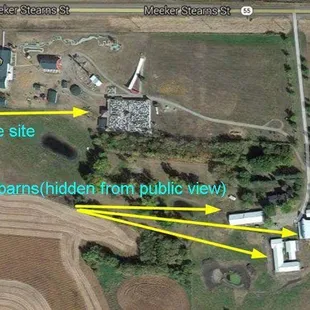 This image shows where the dogs are kept (hidden from public view).