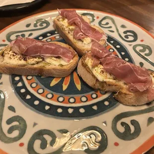Prosciutto and mozzarella