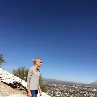 Half way up the A. An easy little climb I did in old navy flip flops