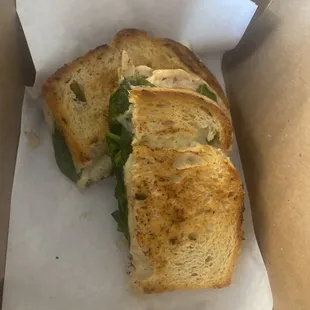 a sandwich in a box