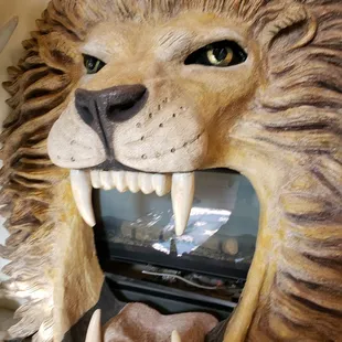 Lion fireplace