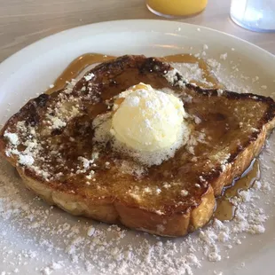 French toast was very good; made with fresh baked bread.