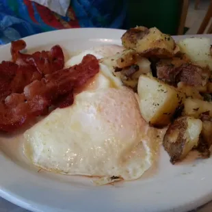 Eggs, Hashbrowns,  bacon