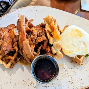 chicken and waffles, husband loved!