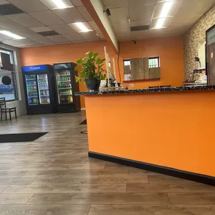 Counter area from the small dining area