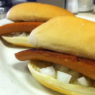 Texas style wieners without the chili. (Do yourself a favor and get them with chili though, it&apos;s no extra cost)