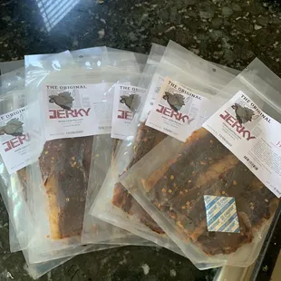 Lj's beef jerky, 10 bux
