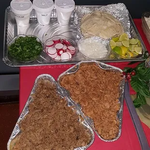 a variety of food items