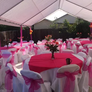 Party rental and supplies in fresno ca. We rent linens, tents, tables, chairs, bouncer and more