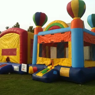 Bounce house package $95 include a bounce house, 4 tables, 32 chairs.  Bounce house size 13x13 is $60