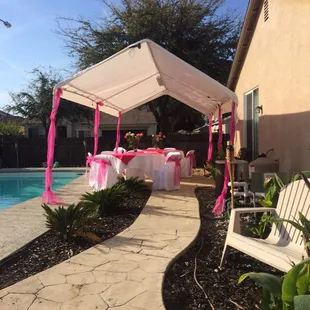 $95 1 tent 10x20, 4 rectangle or round, 32 chairs