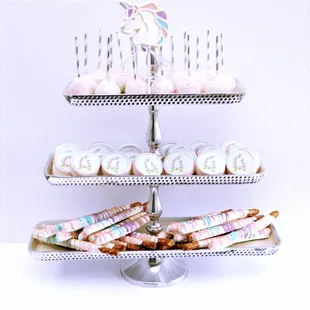 a three tiered cake stand
