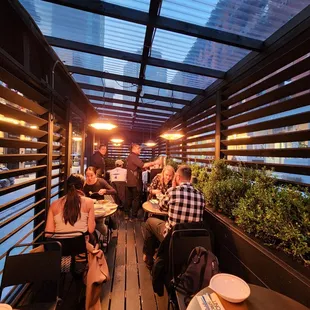 Heated outdoor dining