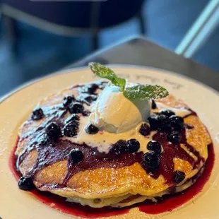 Blueberry Lemon Ricotta Pancakes