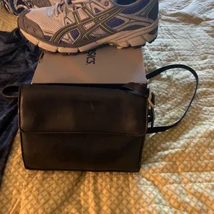 ASICS &amp; leather purse