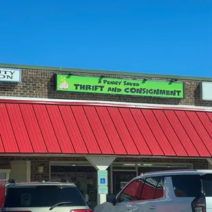 Storefront from the parking lot