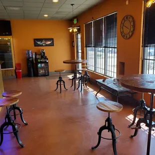 High Top Tables In The Front To Sit And Relax