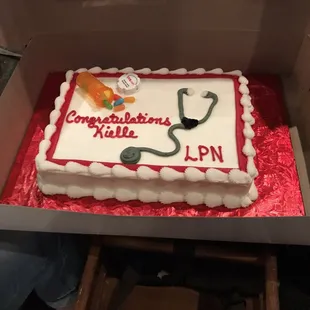 LPN graduation cake from Piece of Cake