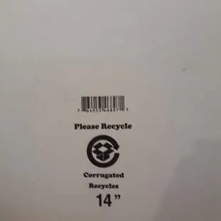 ...but they insisted the pizza must be 14&quot; because that&apos;s what the box said. Seriously. After I sent them the picture measuring it as 12&quot;