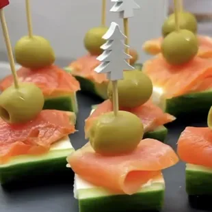 Smoked Salmon Cucumber Canopy