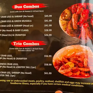the menu