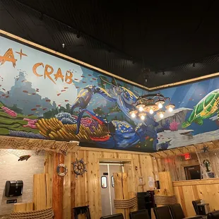 This is the beautiful mural of the ocean.