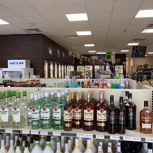 a wide selection of liquors