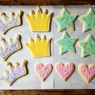 princess cookies for 4-year old birthday