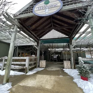 the entrance to the garden