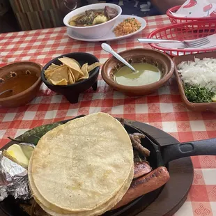 Comes with tortillas and fixings