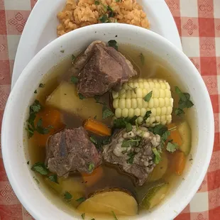 Caldo de Res part of the lunch special