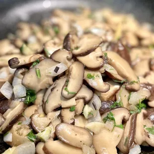 Sautéed shiitake mushrooms are ready for lunch :)