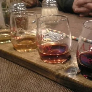 Flight of wines
