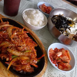 Spicy pork bulgogi was delish.