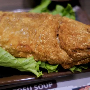Fried yellow corvina