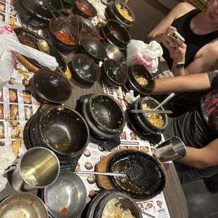 a table full of food