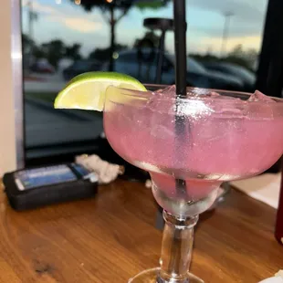 The best Prickly Pear Margarita (nothing on the rim)