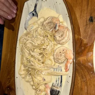 Shrimp fettuccine