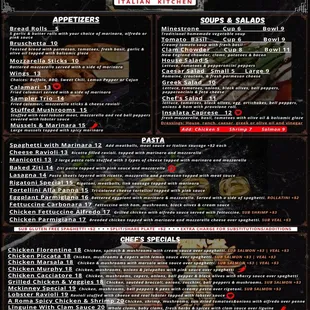 the menu